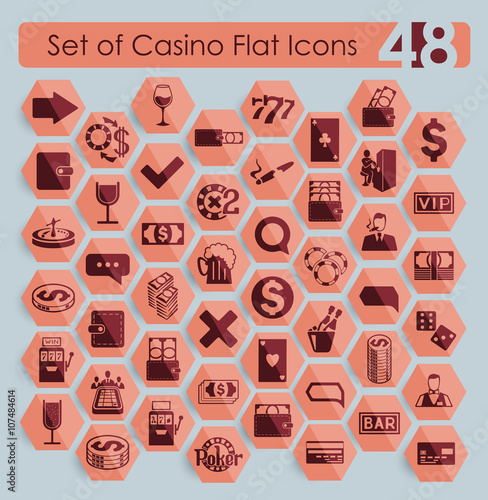 Set of casino icons
