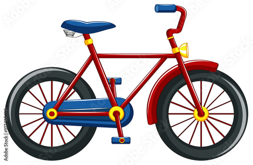Bicycle with red frame