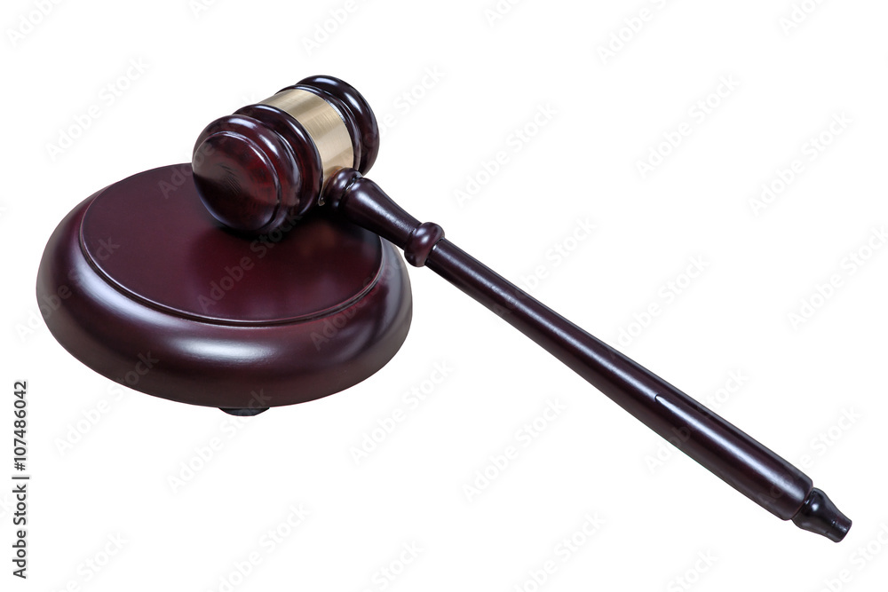 Justice hammer or judge gavel made from wooden isolated on white Justice hammer or judge gavel made from wooden isolated on white