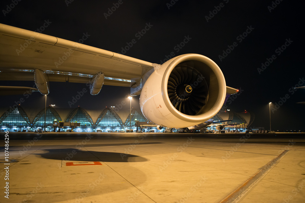 Fototapeta premium Turbo fan of a airplane