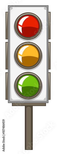 Traffic lights with pole