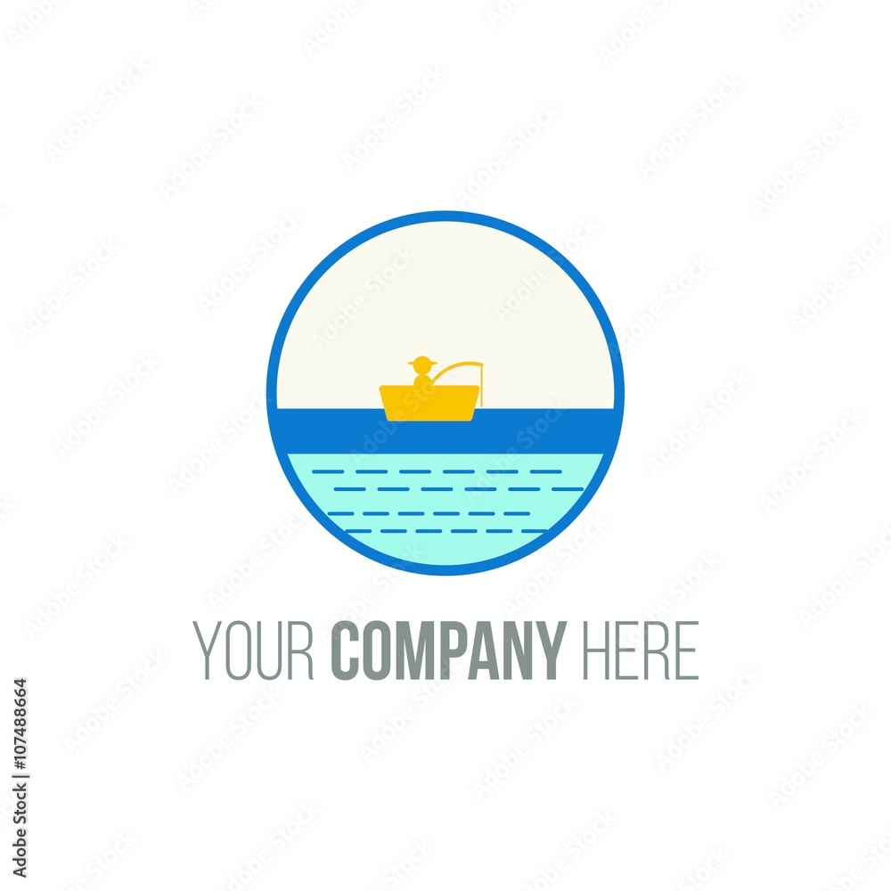 fishing logo icon vector