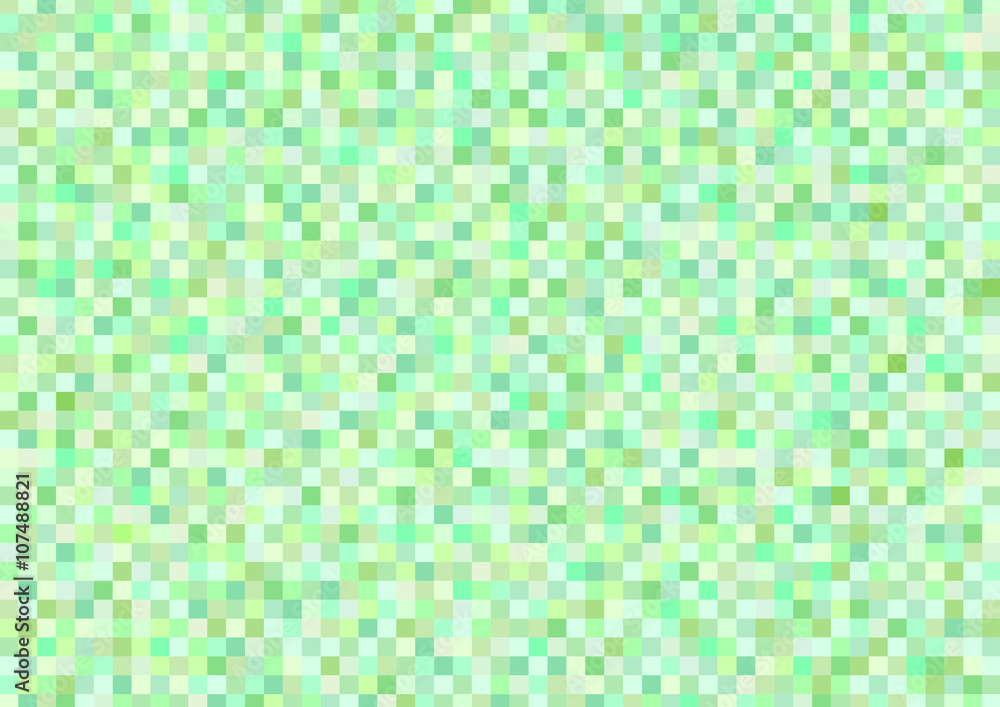 Fototapeta premium モザイク模様の背景イラスト（緑） 