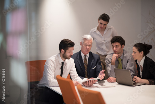 business people group on meeting at modern startup office