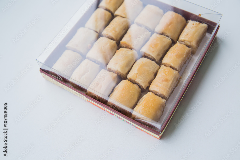Oriental sweets with honey and nuts Oriental sweets with honey and nuts