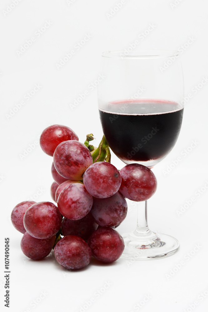 glass and red wine grape fruit glass and red wine grape fruit