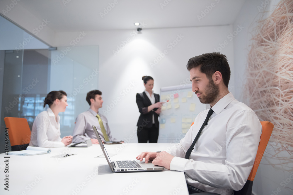 young business man at meeting