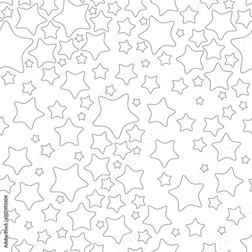 Stars, seamless pattern. Vector illustration