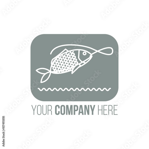 fishing logo icon vector