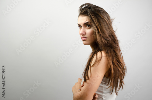 Woman with condemned look