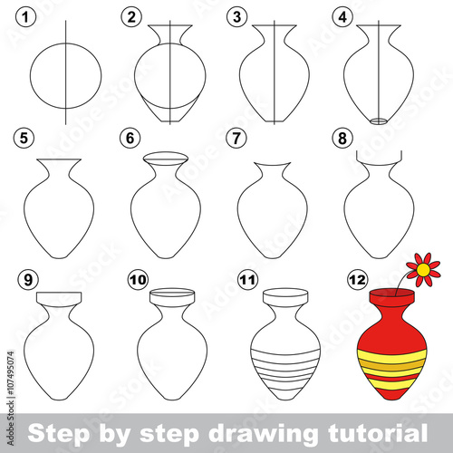 Vase. Drawing tutorial.