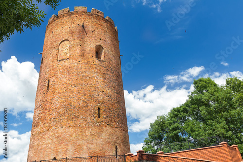 Medieval Kamyenyets Tower or White Tower in Belarus photo