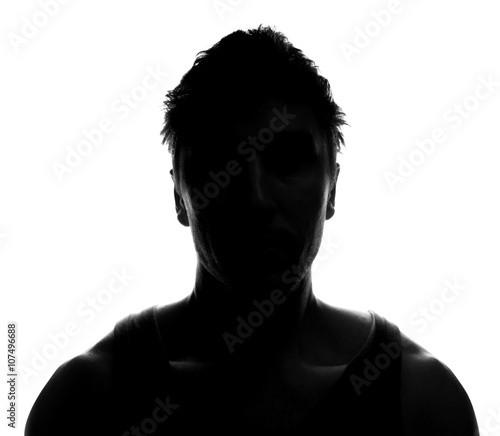 фотографія Hidden face in the shadow.male person silhouette