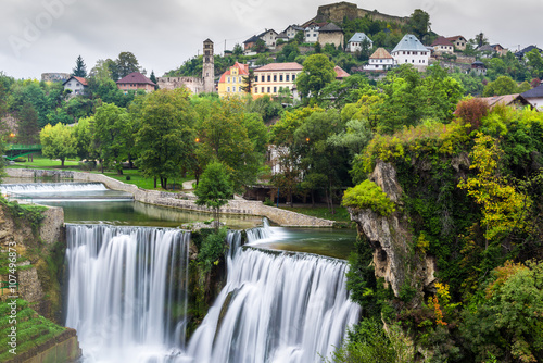 Town of Jajce and Pliva Waterfall, Bosnia and Herzegovina photo