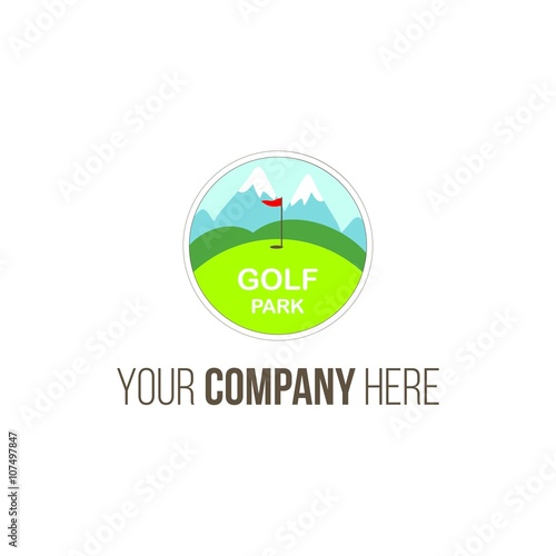 golf logo icon vector