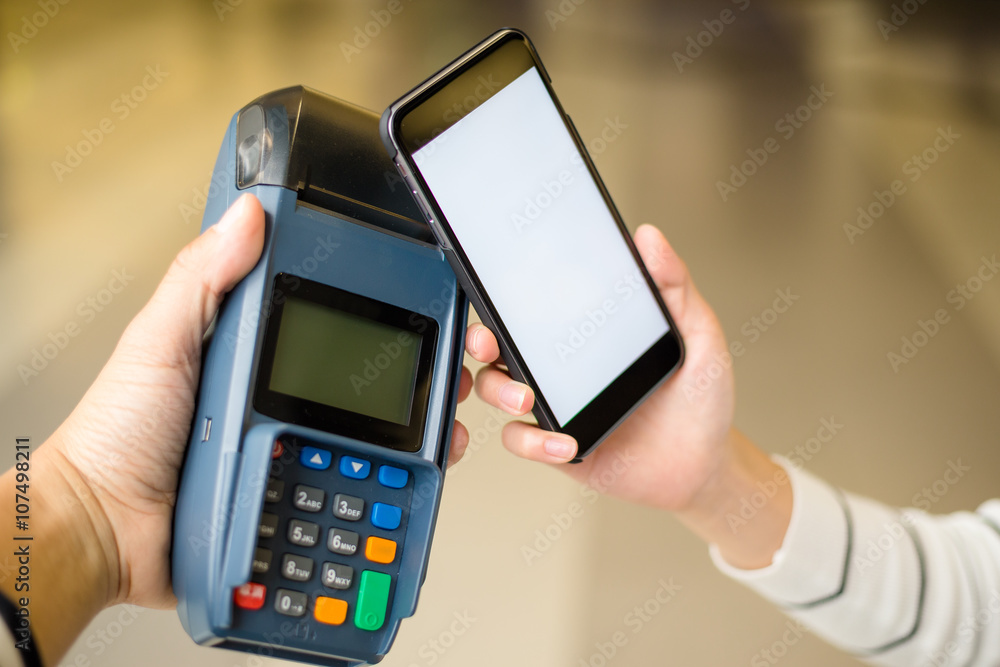 Customer pay by smartphone with NFC Customer pay by smartphone with NFC