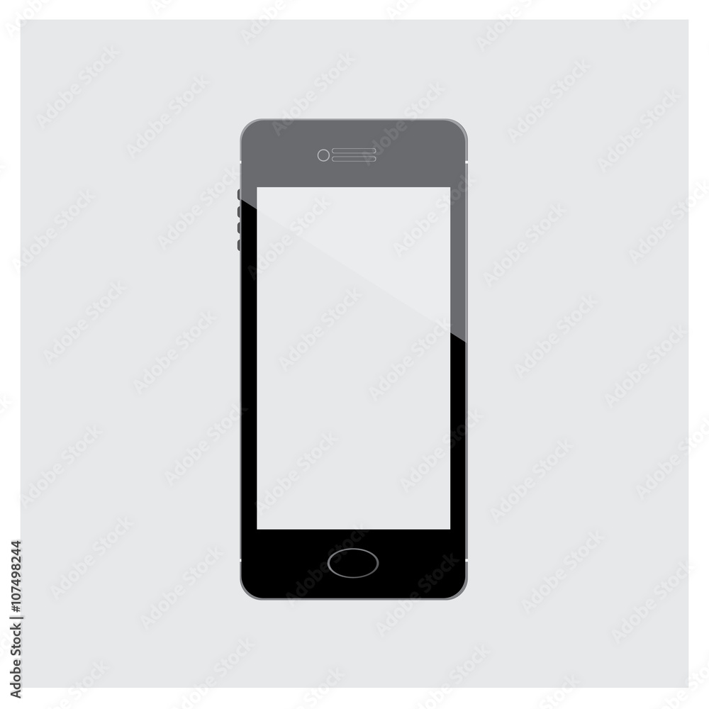 Vector Illustration Mobile Phone Black isolated on white Background. Vector Illustration Mobile Phone Black isolated on white Background.