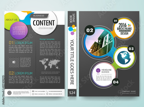Vector brochure,magazine,modern flyers,cover,report,design templates,layout with abstract circle,gray background in a4 size,To adapt for business poster,portfolio,website,presentation,illustration