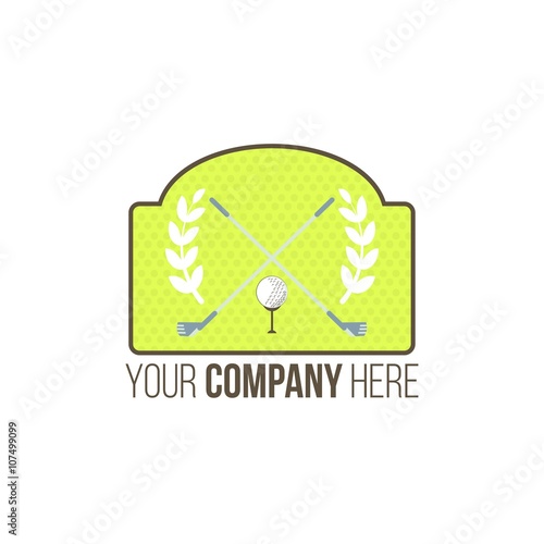 golf logo icon vector
