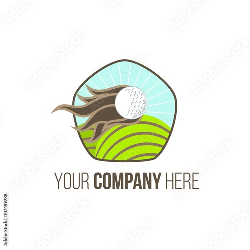 golf logo icon vector