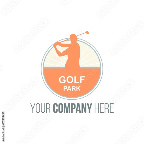 golf logo icon vector