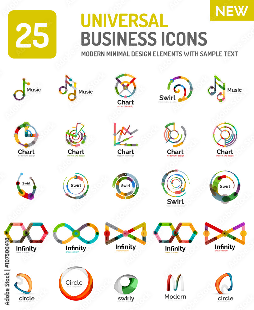 Abstract business icons Abstract business icons