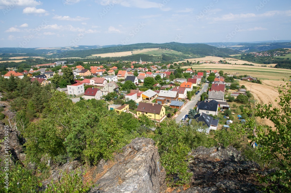 Village Hudlice near Beroun, Central Bohemia, Czech republic