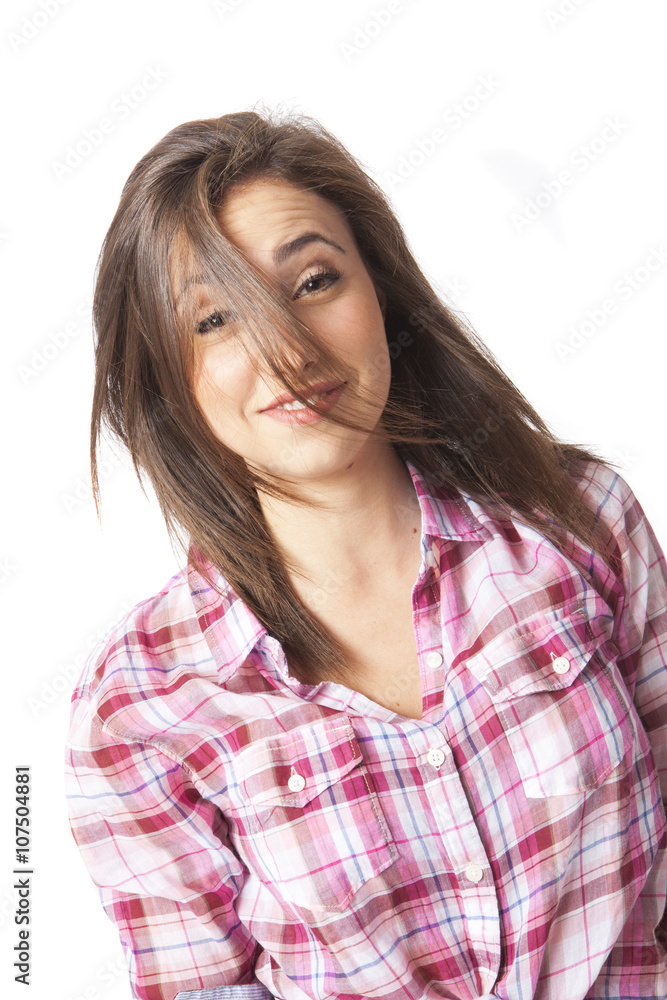portrait of a beautiful young short haired woman portrait of a beautiful young short haired woman
