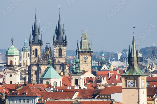 Towers in Old Town in the Prague, Czech republic