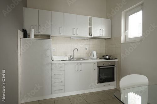 interior of a kitchen in a guest house or an apartment in Herceg-Novi, Montenegro