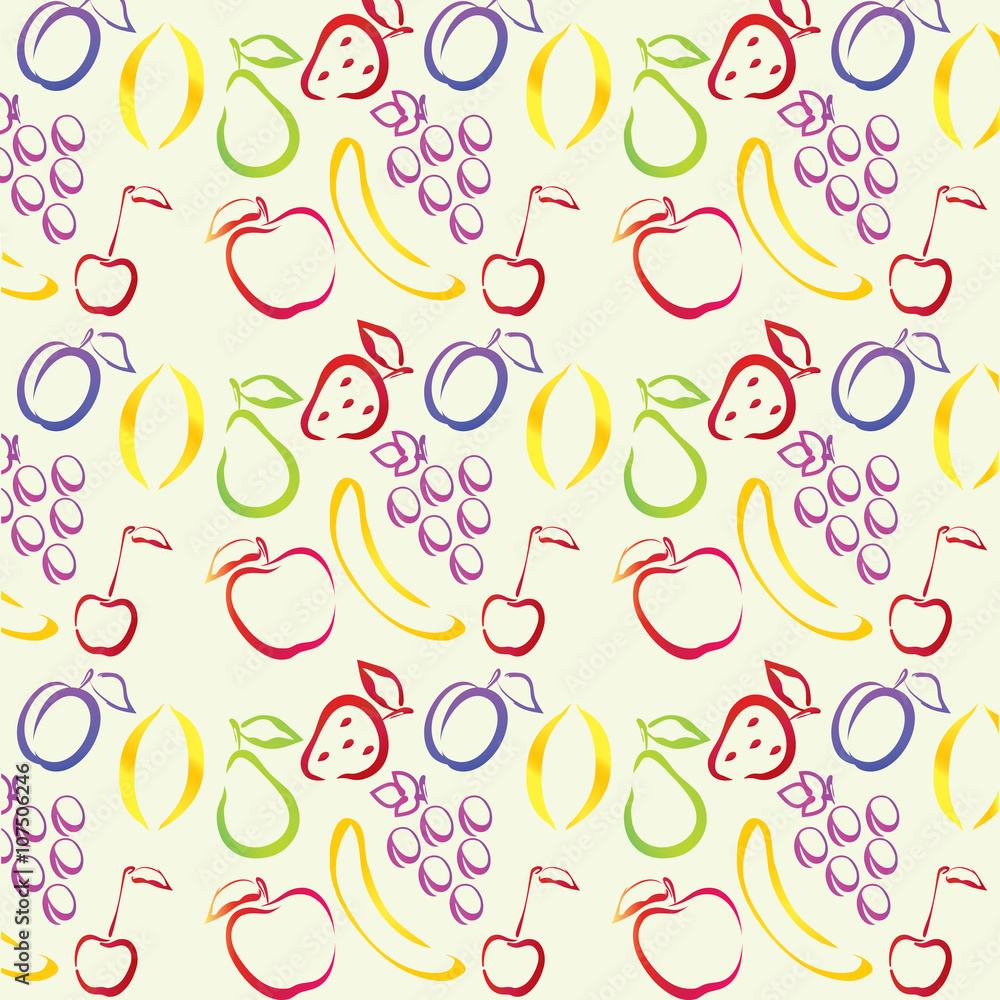 Fruits seamless pattern vector design Fruits seamless pattern vector design