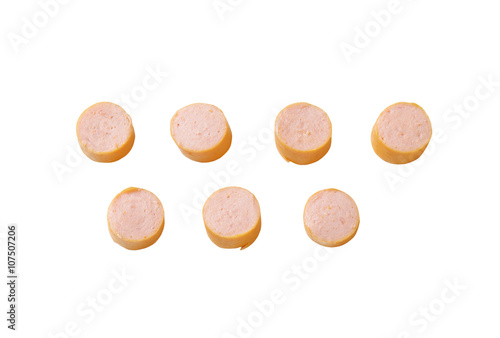 Sliced Vienna sausage