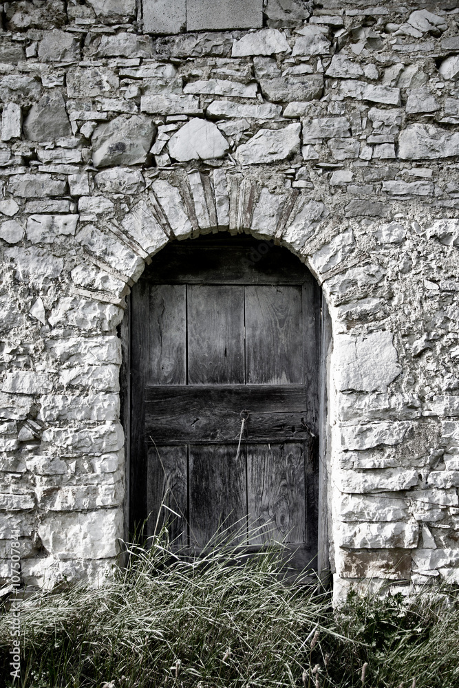 Old door in the Roman Campagna Old door in the Roman Campagna