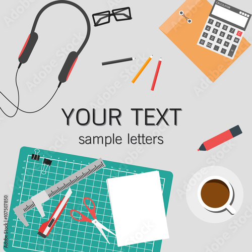 web banners and promotional materials in flat design, mock up te