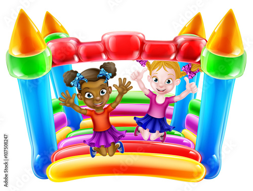 Kids on Bouncy Castle