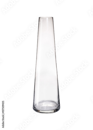 Photos Clear glass vase isolated on a white background
