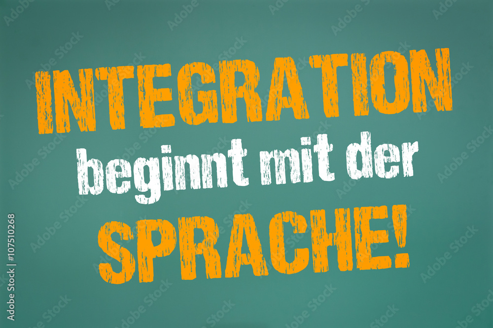 Integration beginnt mit der Sprache! Stock-Foto | Adobe Stock