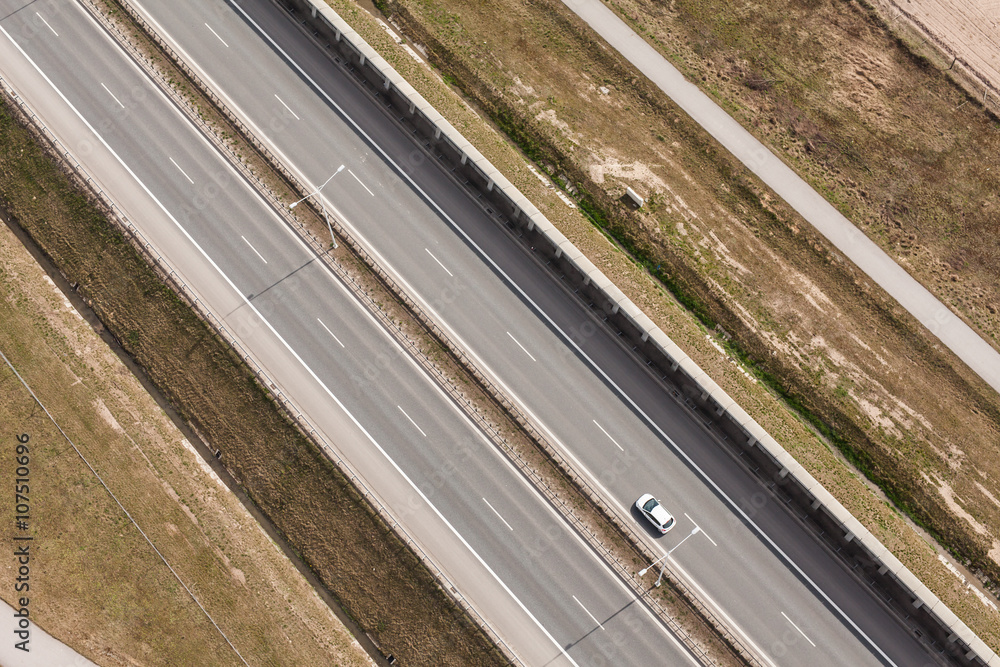 aerial view of highway aerial view of highway