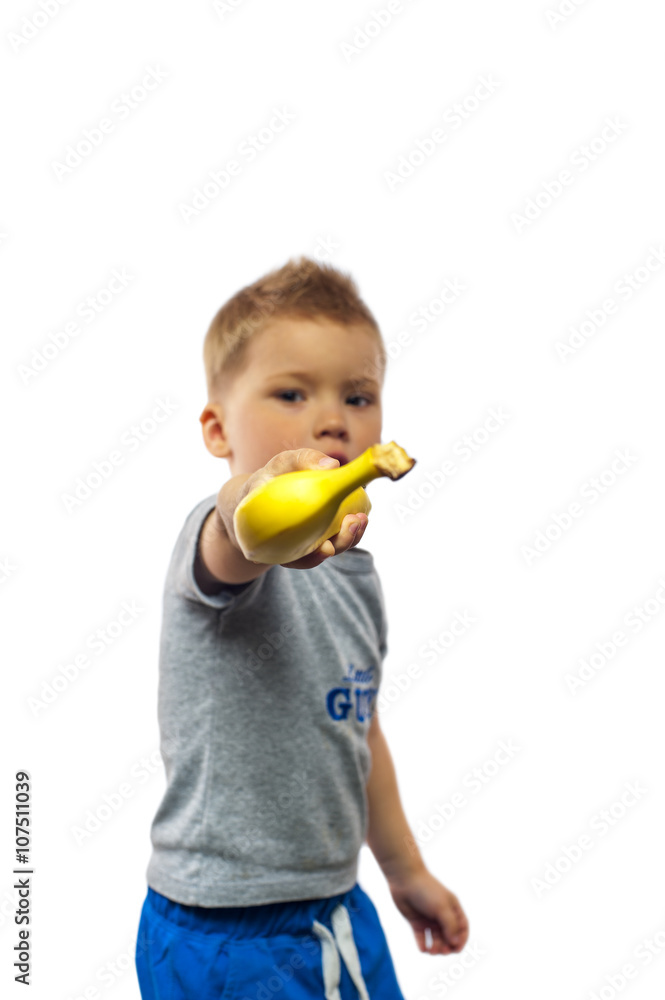 boy, three, year, child, apple, portrait, isolated, cute, charmi
