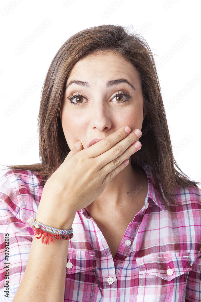 portrait of a beautiful young short haired woman portrait of a beautiful young short haired woman