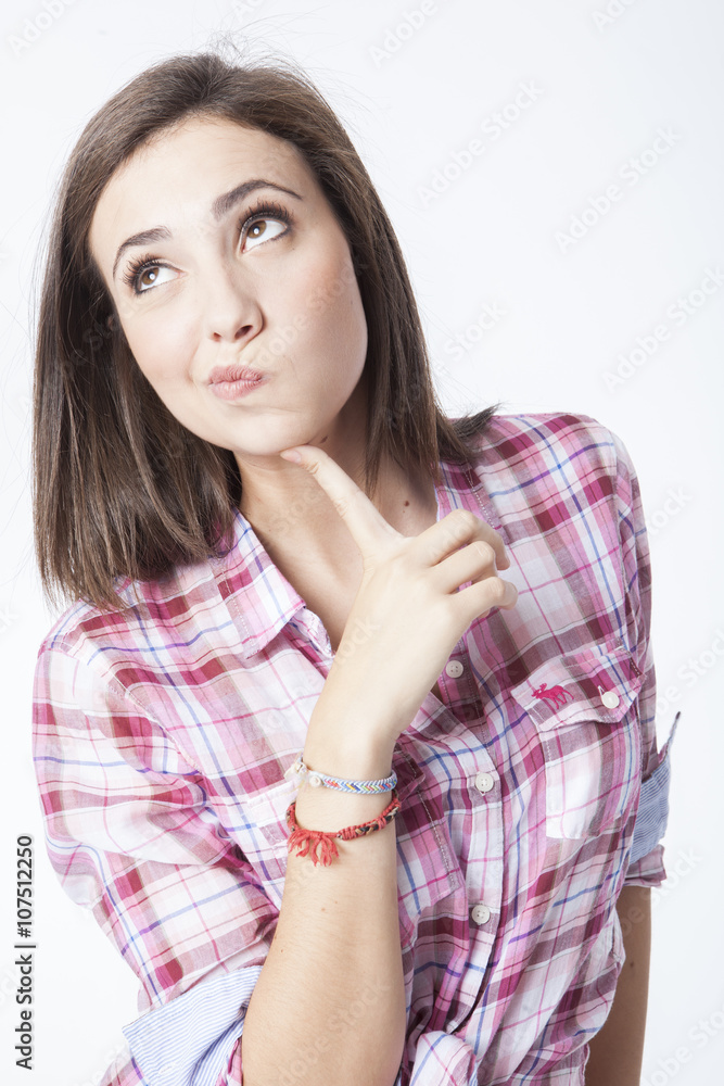portrait of a beautiful young short haired woman portrait of a beautiful young short haired woman