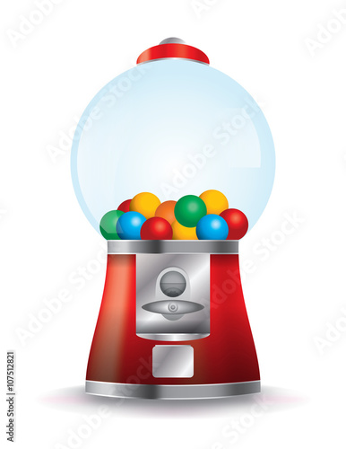 Bubble Gum Machine Illustration