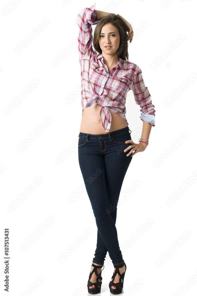 full body portrait of a young beautifull short haired woman full body portrait of a young beautifull short haired woman