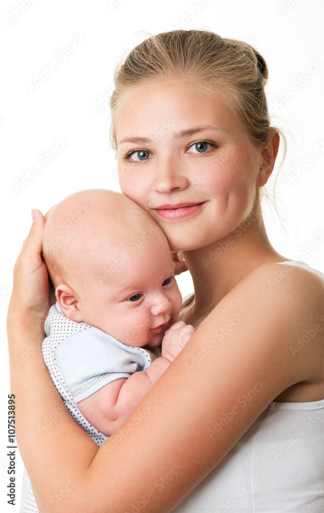 Mother and baby. Happy family. Mom's love and tenderness.