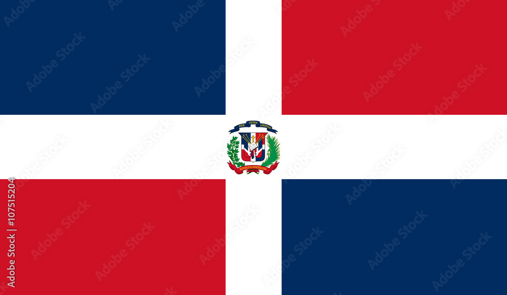 Naklejka premium Dominican Republic Flag