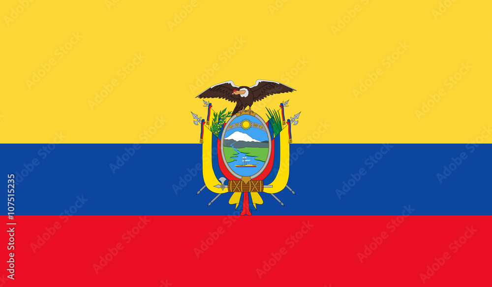Fototapeta premium Ecuador Flag