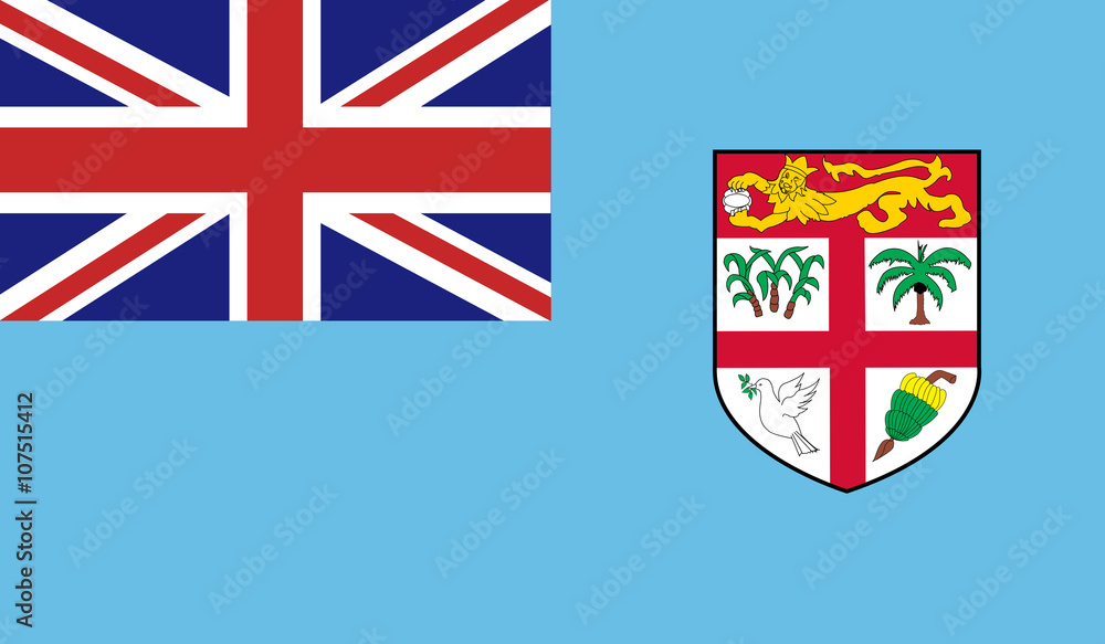 Naklejka premium Fiji Flag