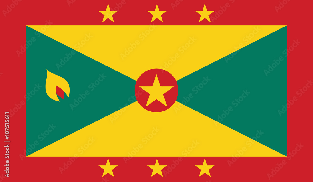 Grenada Flag - obrazy, fototapety, plakaty 