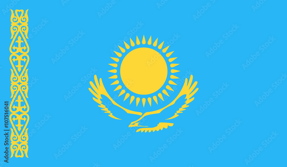 Naklejka premium Kazakhstan Flag