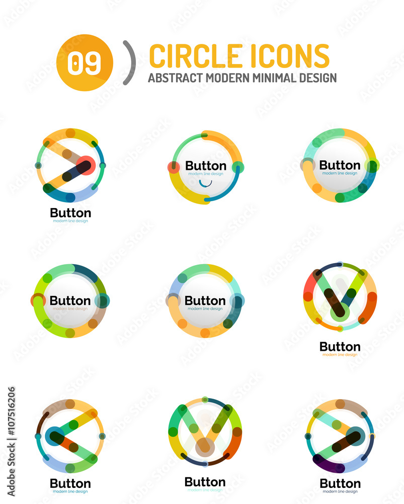 Collection of abstract circle logos Collection of abstract circle logos